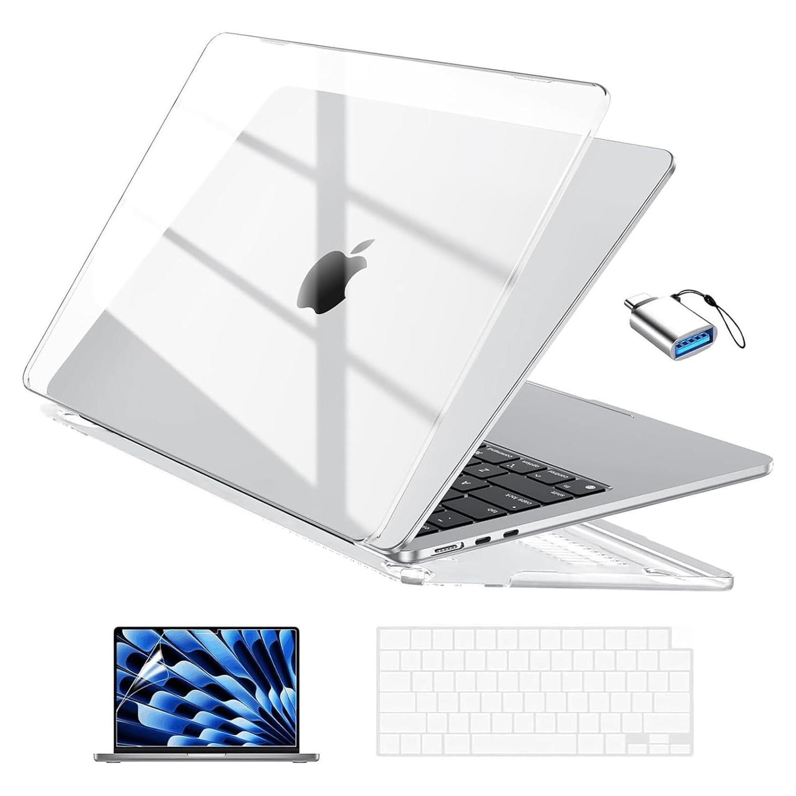 Funda EooCoo para MacBook Air 13" M4 M3 M2 Transparente