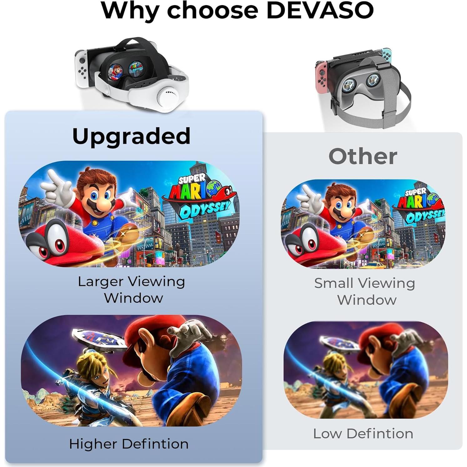 Auriculares VR Mejorados LXFEIFANTECH para Nintendo Switch