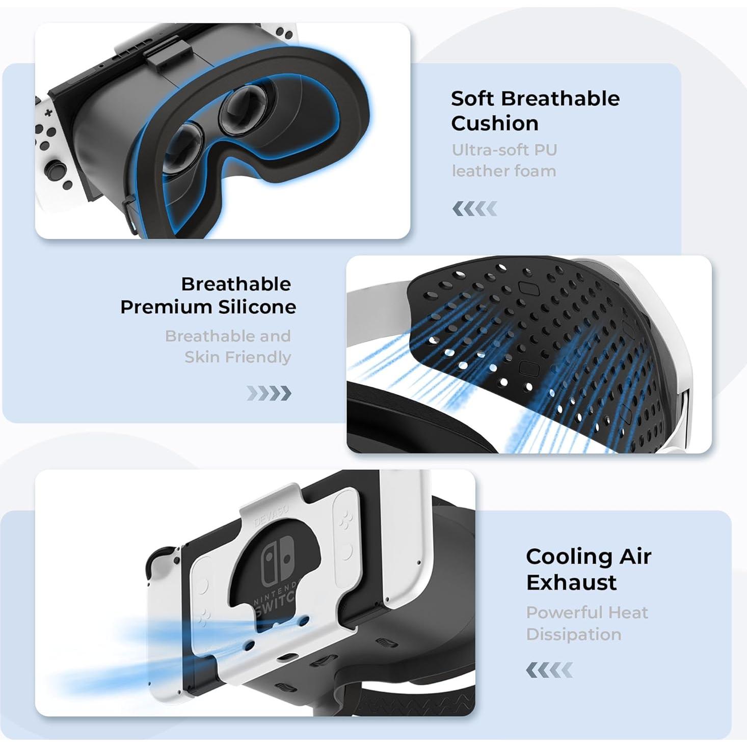 Auriculares VR Mejorados LXFEIFANTECH para Nintendo Switch