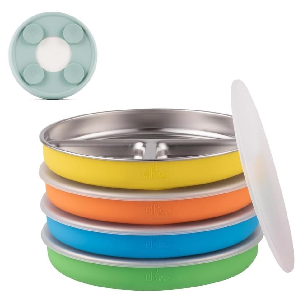 Platos Divididos Acero Inoxidable Elk y Amigos 4 Unidades