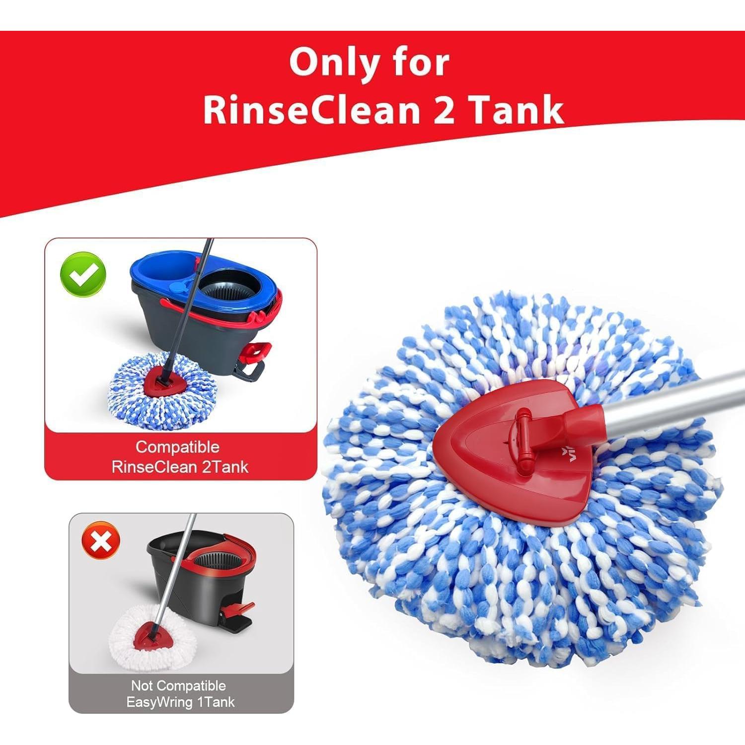 Cabezal de Repuesto Mop Giratorio Bublador 2 Recargas Microfibra