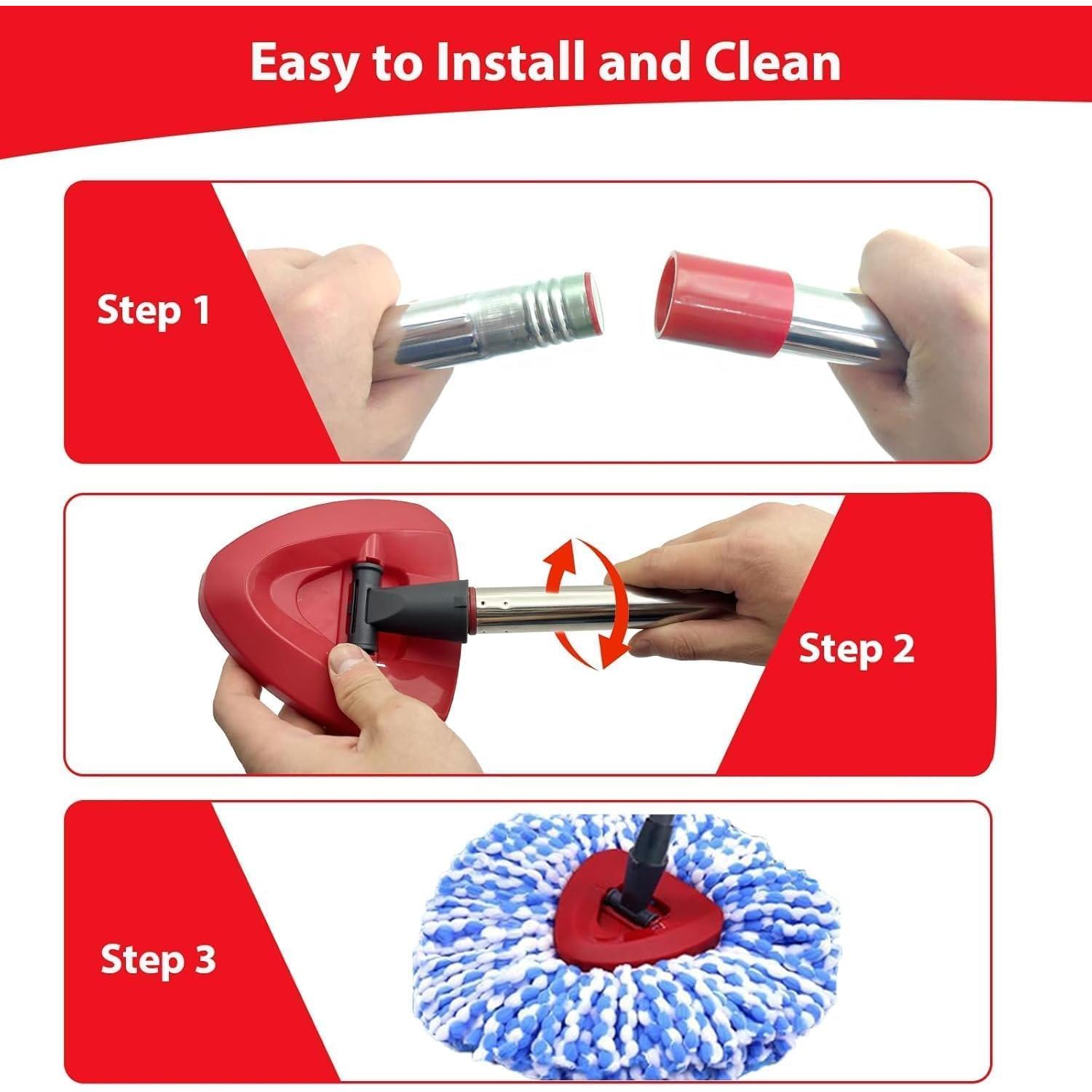 Cabezal de Repuesto Mop Giratorio Bublador 2 Recargas Microfibra