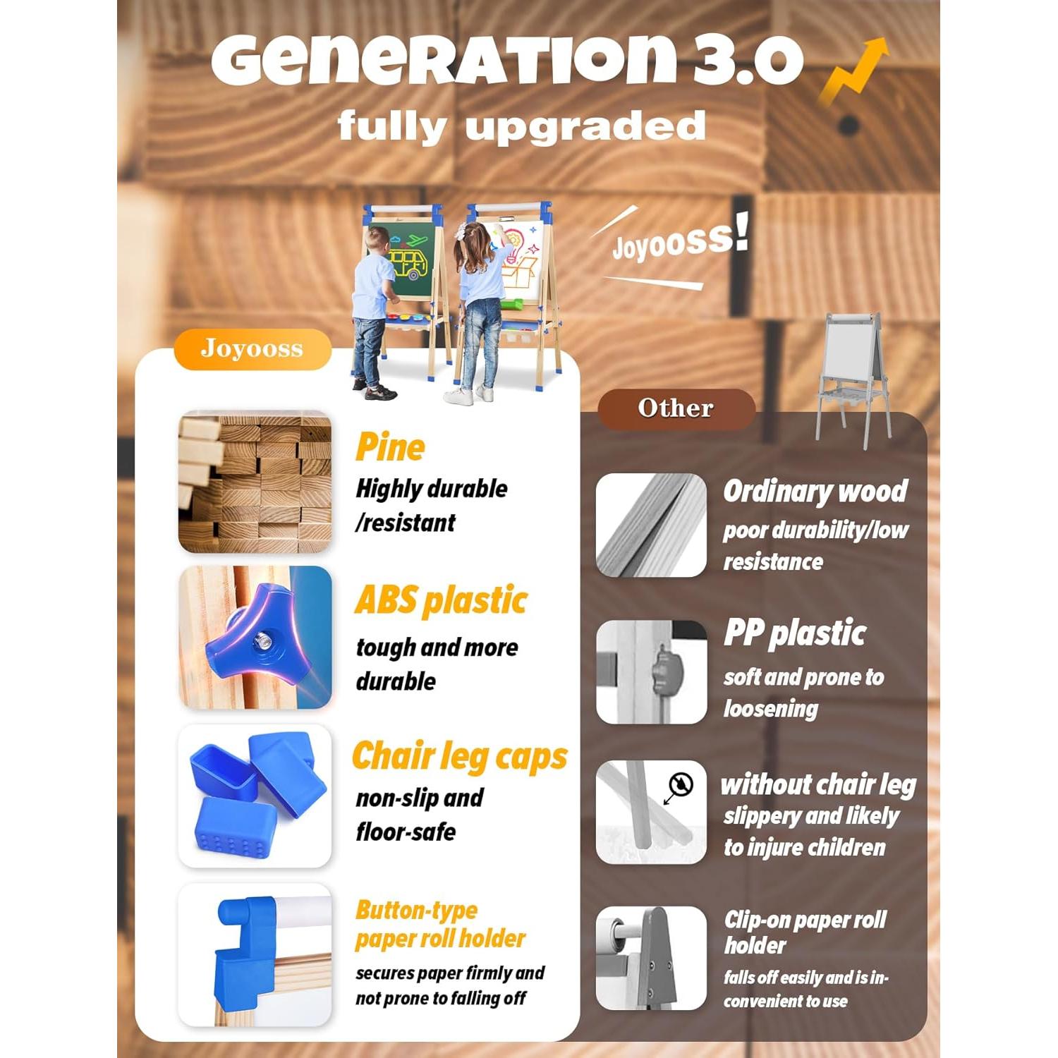 Caballete de Arte Joyooss para Niños Ajustable Azul 2-12 Años