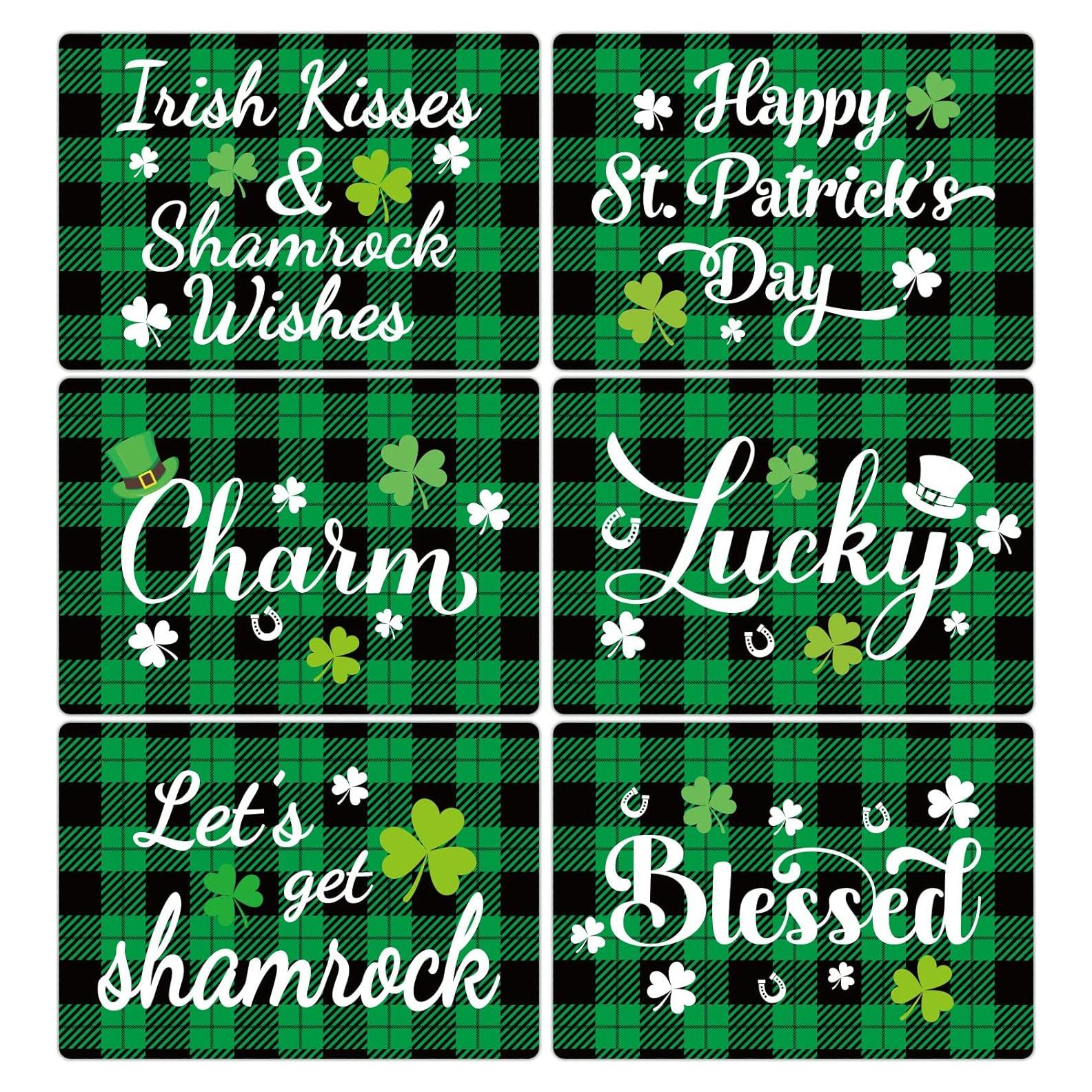 Juego de Manteles Plásticos San Patricio OBUSATT 6 Piezas 43x30 cm