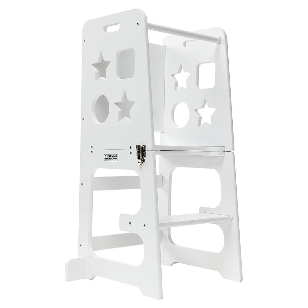 Escalera de Cocina para Niños Bedmoimo Blanca 2 Escalones