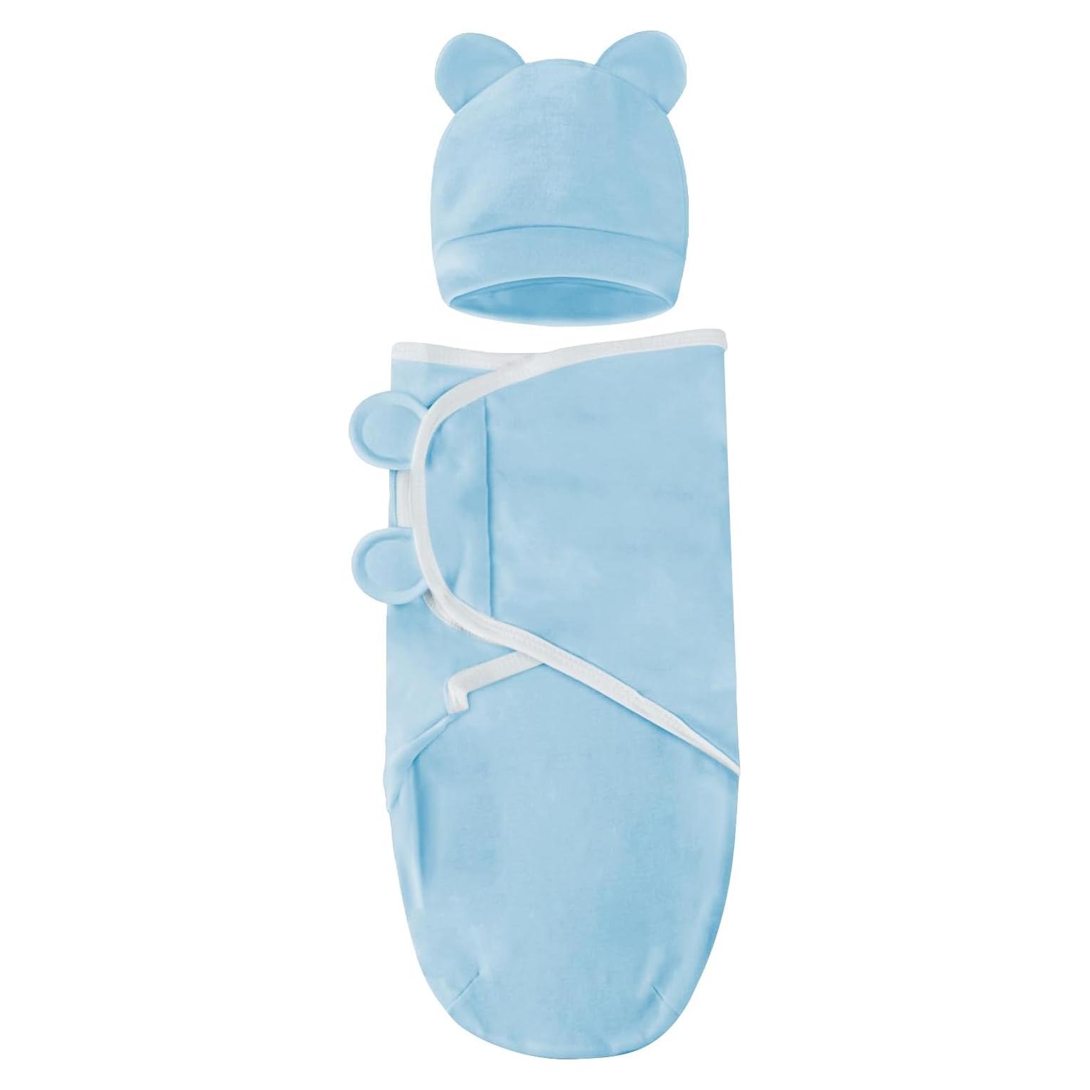 Saco de Sueño para Bebés Fecawd 0-3 Meses Azul Ajustable