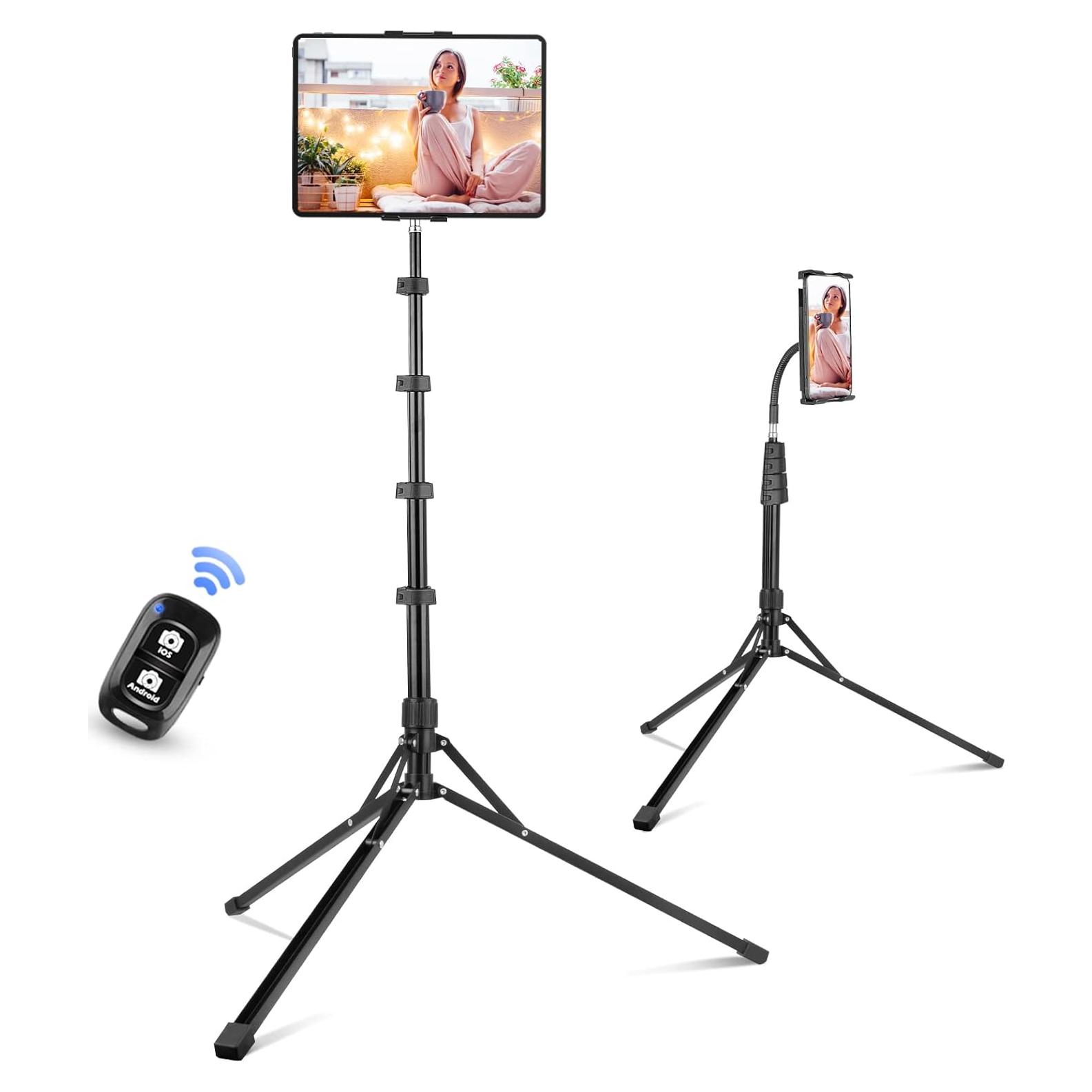 Soporte de trípode ajustable Aureday 67" (170.2 cm) para tabletas