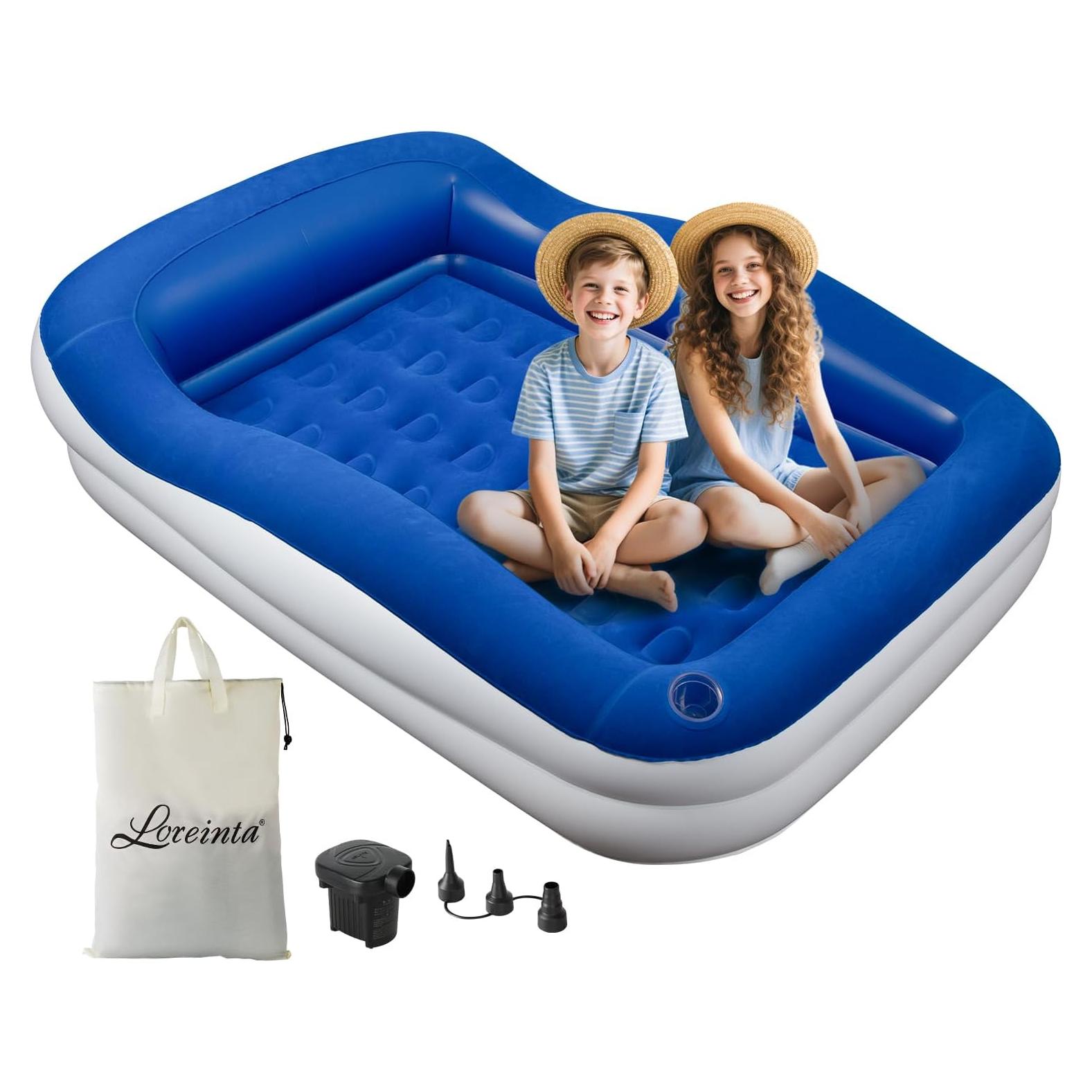 Cama de viaje inflable LOREINTA para niños pequeños - 170x130cm