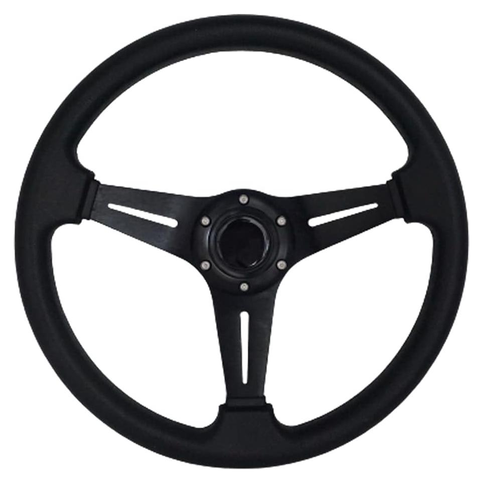 Volante de Carreras YEHICY 350mm Aluminio Negro con Claxon