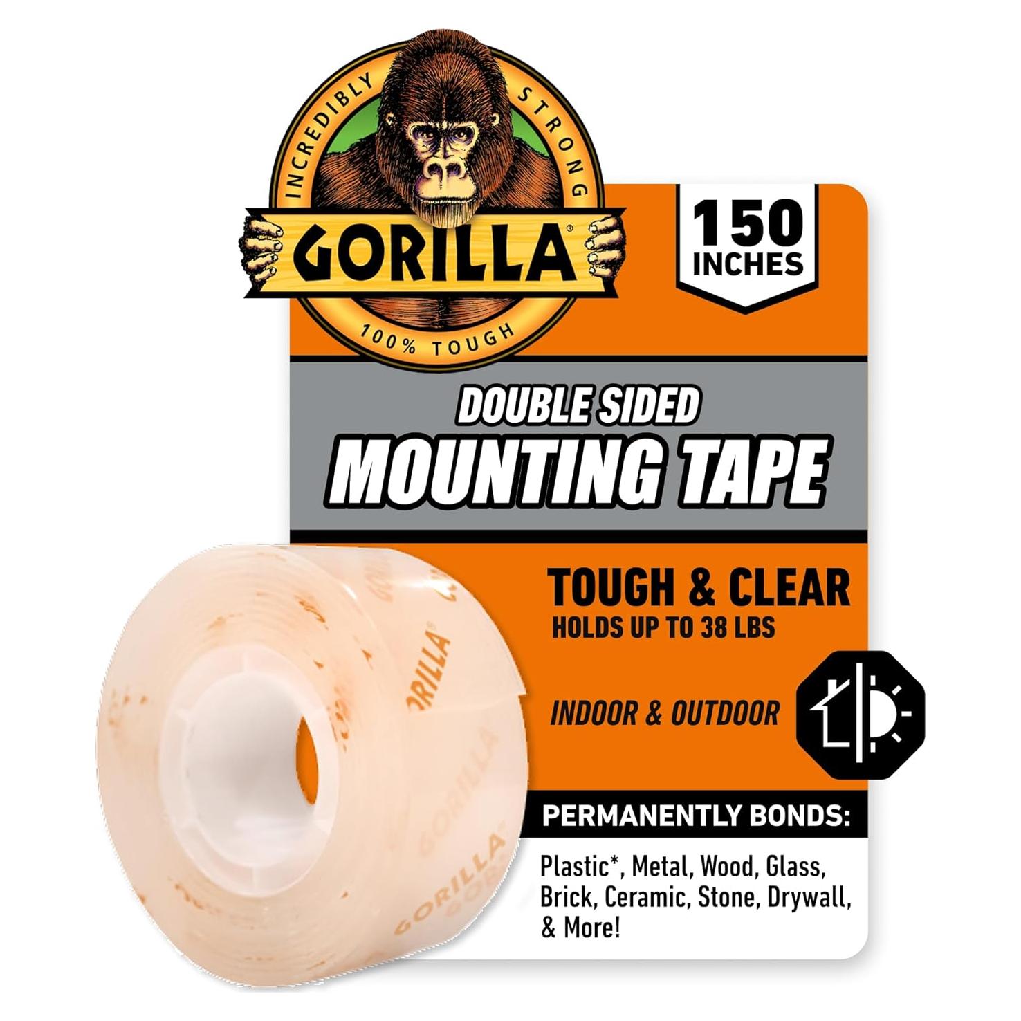 Cinta de Montaje Doble Cara Gorilla 1" x 3.81m Resistente