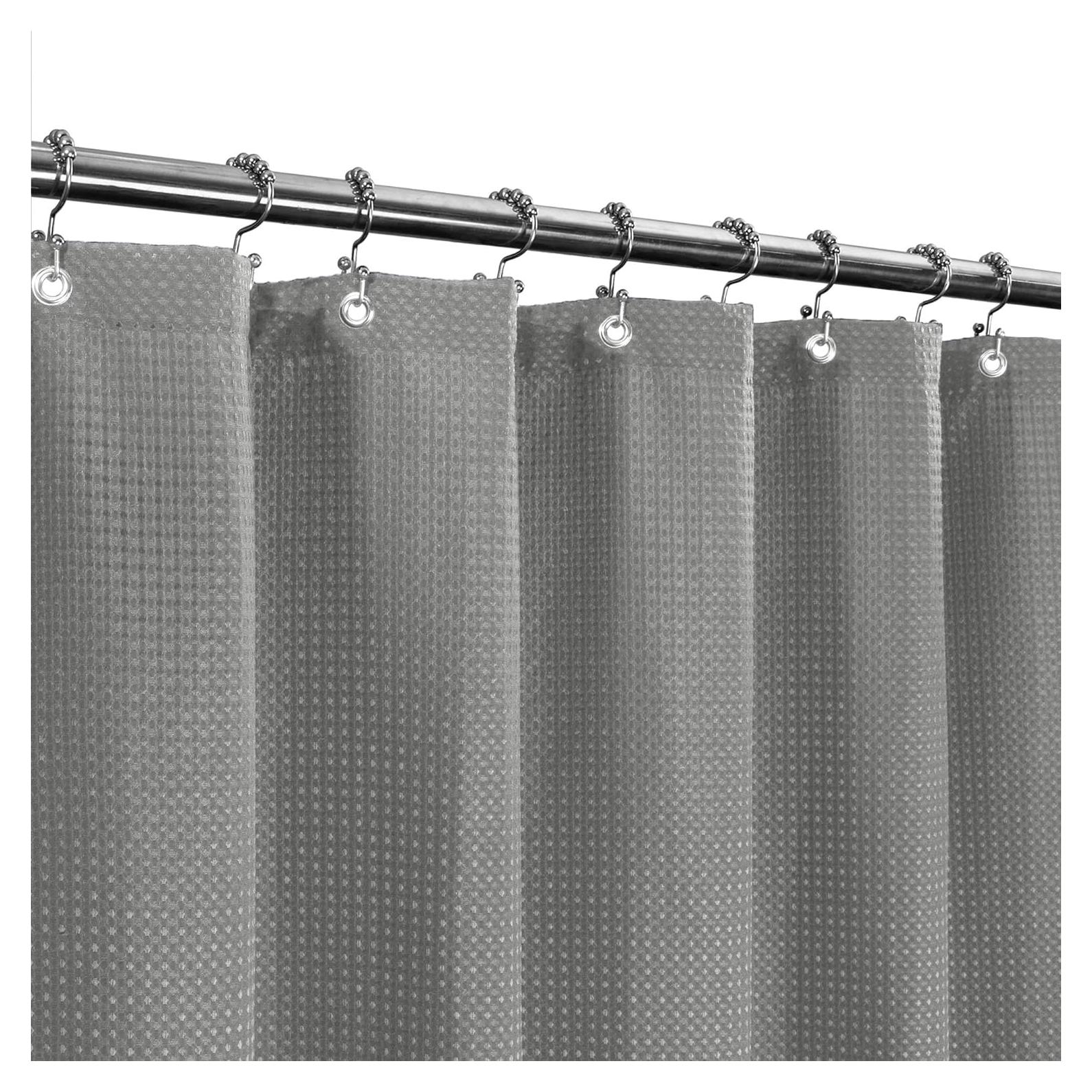 Cortina de Ducha Barossa Design 152x183 cm Gris Waffle 230 GSM