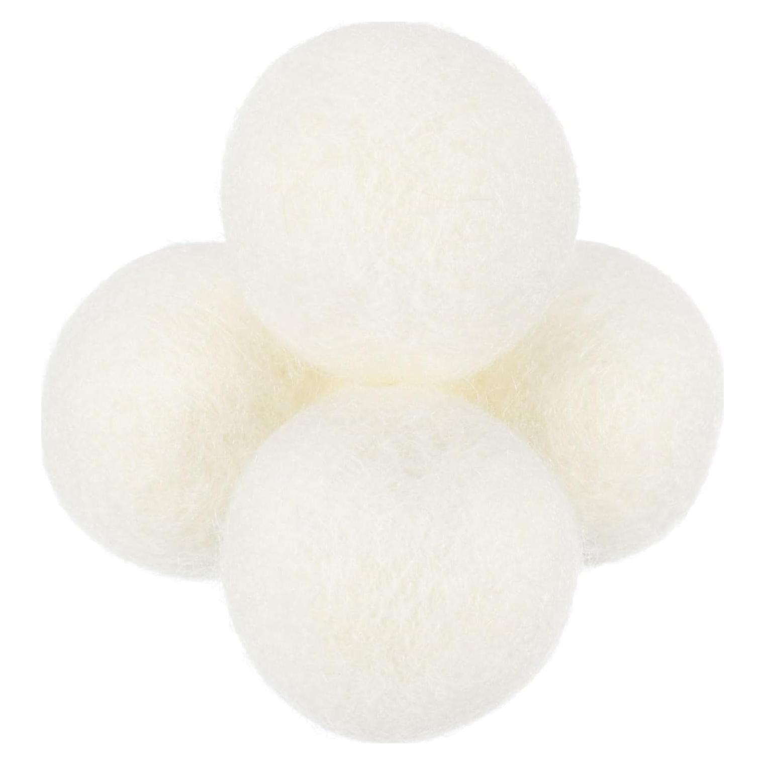 Bolas de Secadora de Lana uxcell - 4 Pcs, 3 cm, Blanco