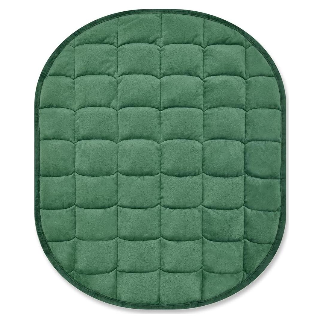 Manta con peso TONGDADA 3.18 kg Minky verde oscuro 74x61 cm