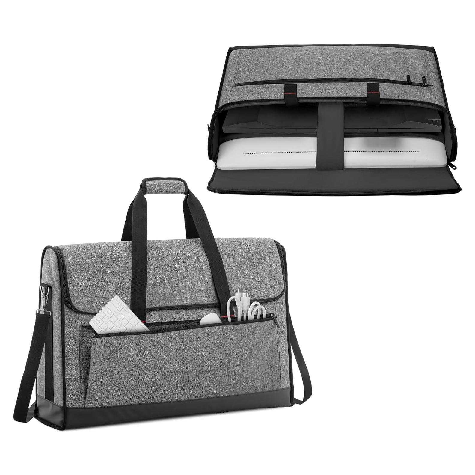 Funda Acolchada para Monitor Trunab 24" Gris - Soporta 2 Pantallas