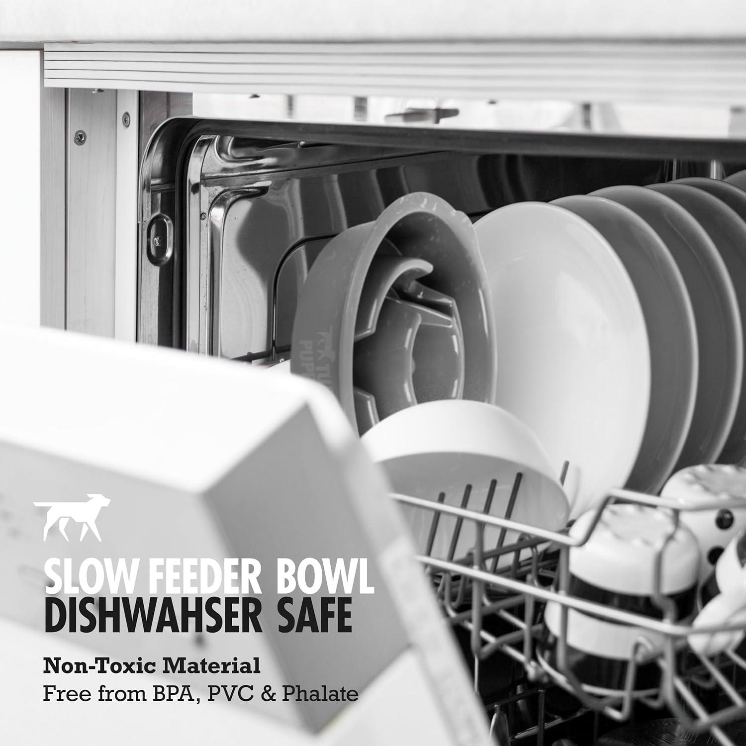 Cuenco de Alimentación Lenta Tuff Pupper 2 Tazas Antideslizante