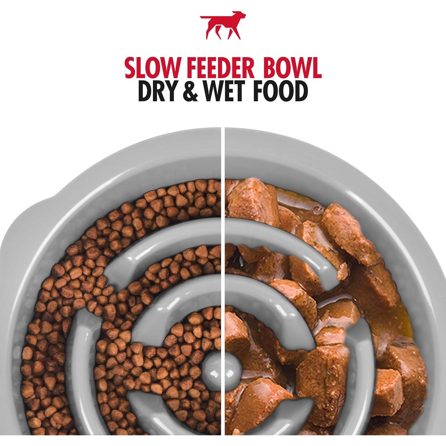 Cuenco de Alimentación Lenta Tuff Pupper 2 Tazas Antideslizante