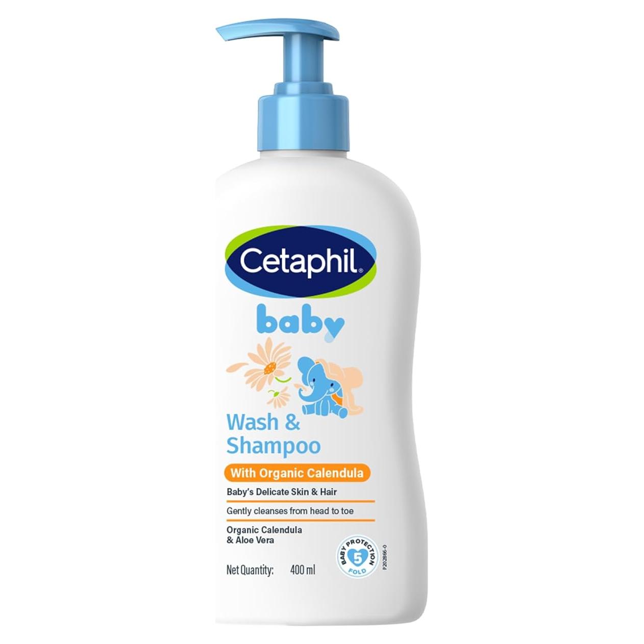 Cetaphil Baby Wash & Shampoo 400 ml Sin Lagrimas Hipoalergénico