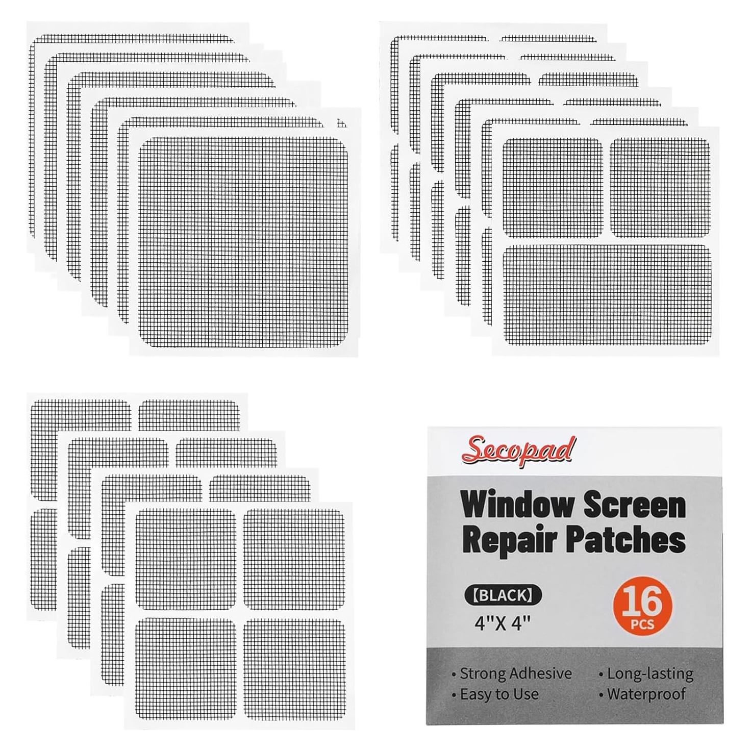 Kit de Reparación de Pantallas Secopad - 16 Parches de Fibra de Vidrio