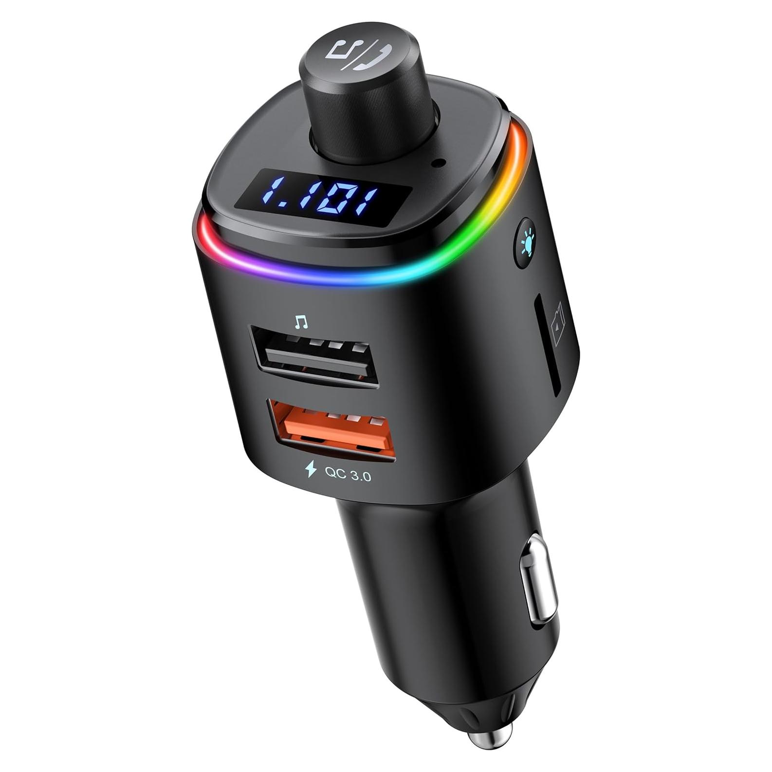 Transmisor FM Bluetooth Nulaxy NX09, Cargador QC3.0, 54W