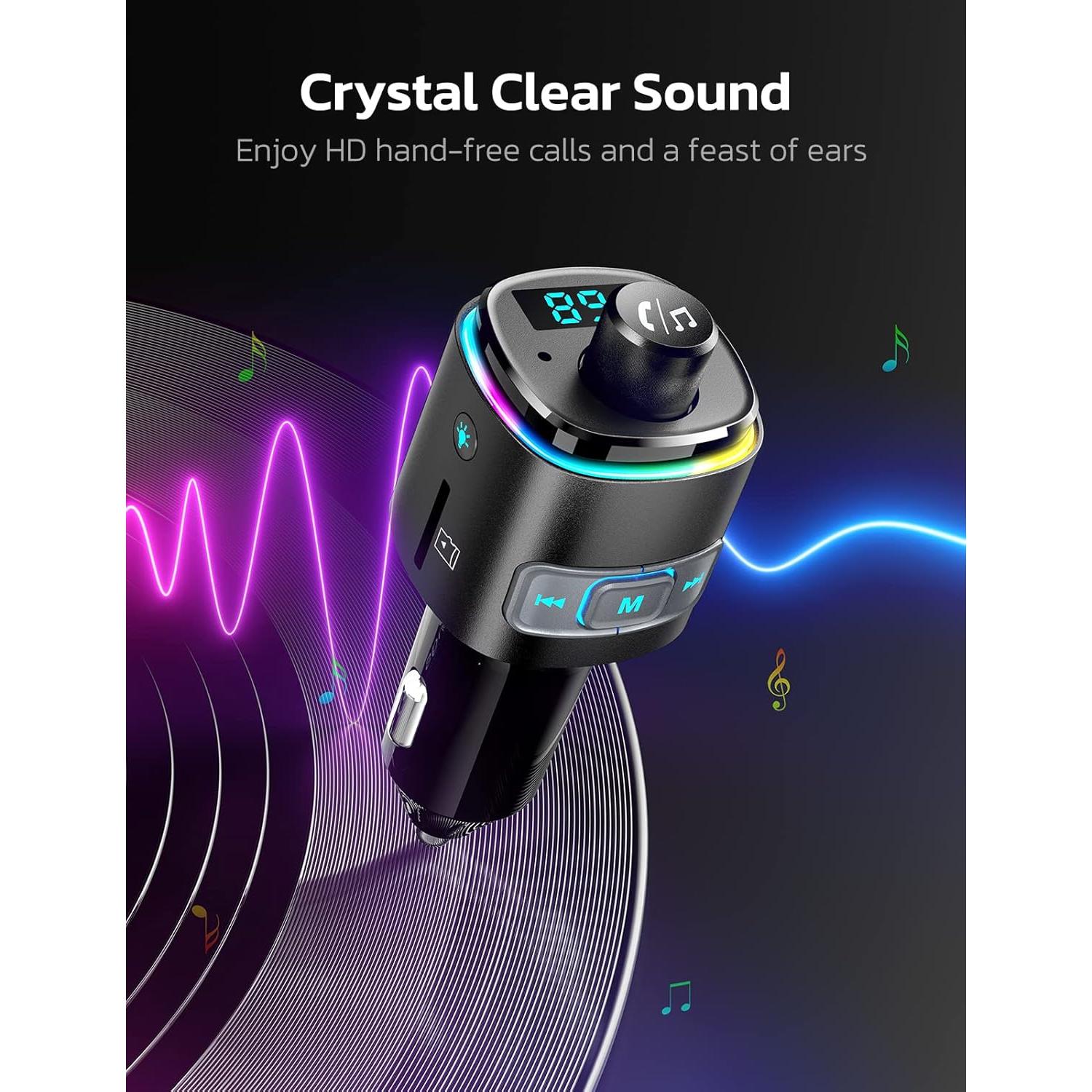 Transmisor FM Bluetooth Nulaxy NX09, Cargador QC3.0, 54W