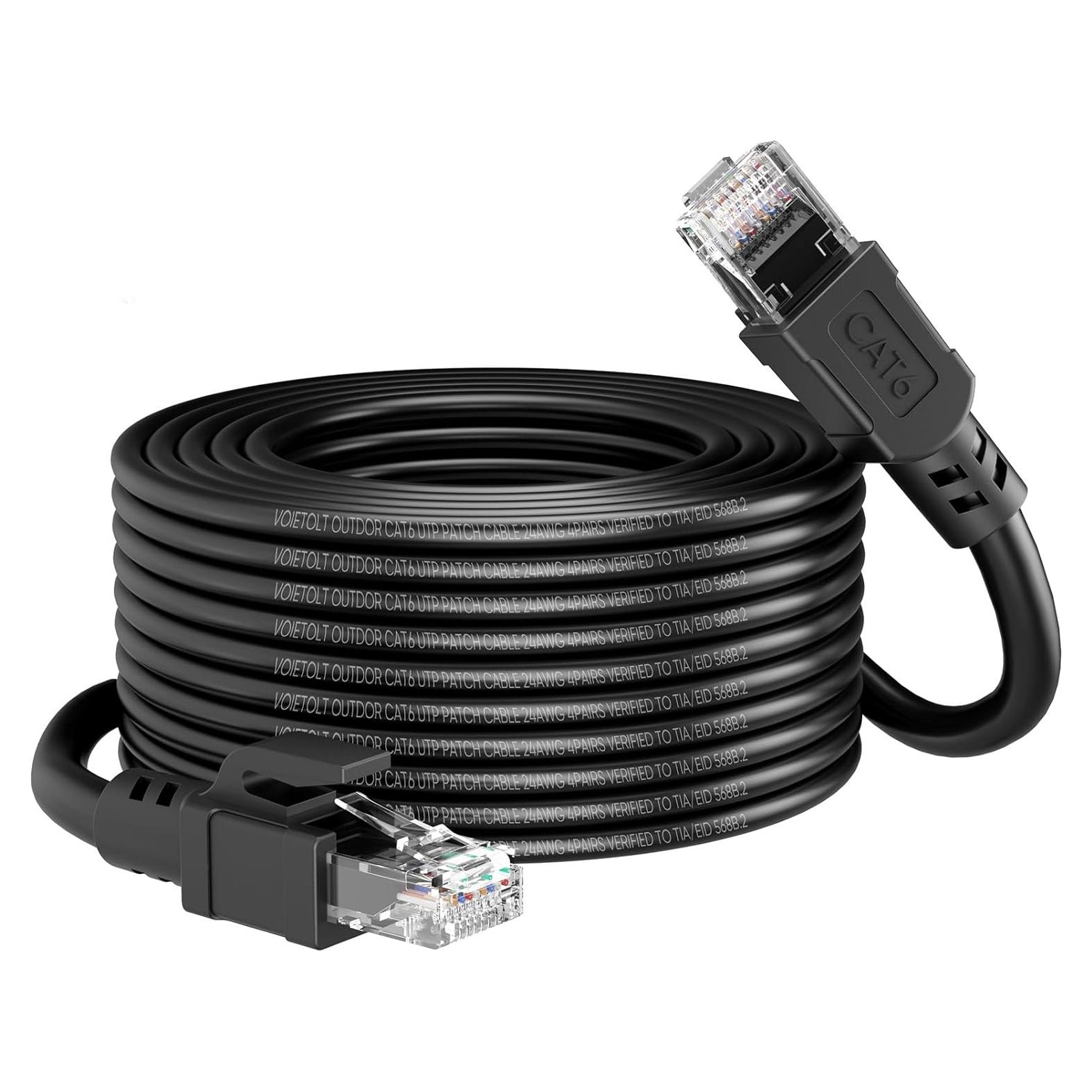 Cable Ethernet Cat 6 VOIETOLT 2.74 m Impermeable 10Gbps