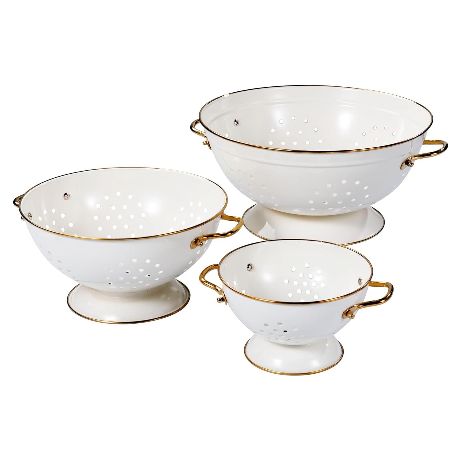 Juego de Coladores de Metal BeFare 3 Piezas 1, 3.5 y 5 Litros