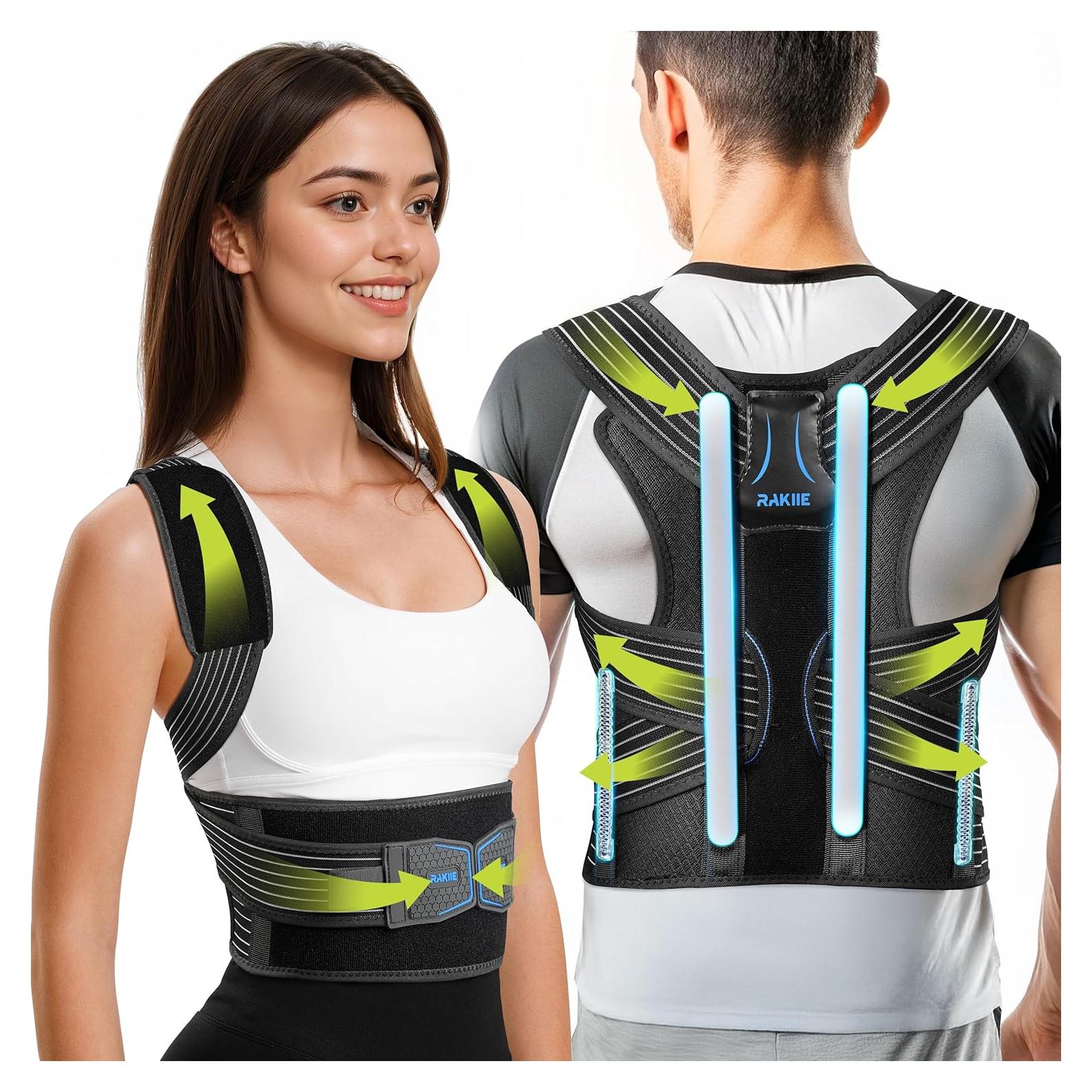 Corrector de Postura Rakiie Faja Espalda Talla S Negro