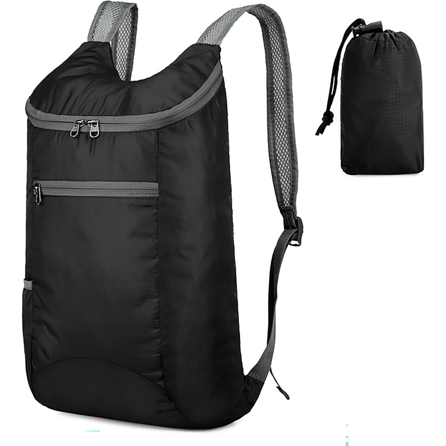 Mochila Plegable Impermeable Unisex 14L - Negro