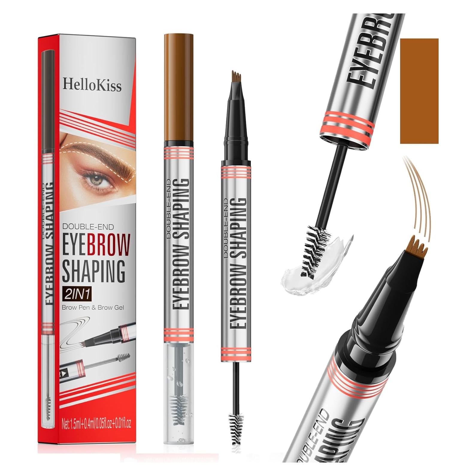 Lápiz de Cejas 2en1 Hilibrand Marrón Claro - Doble Punta