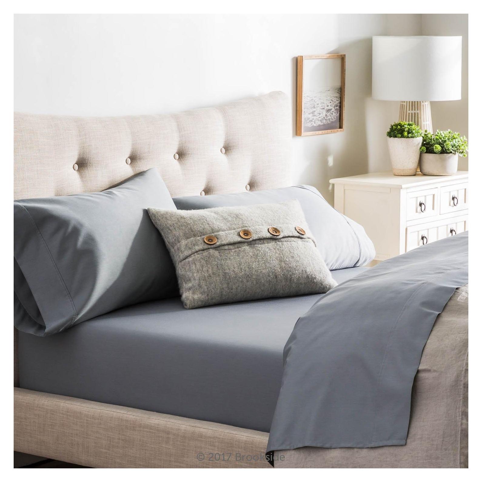 Conjunto de Sábanas Doble Brookside - Algodón Mezcla - Pizarra