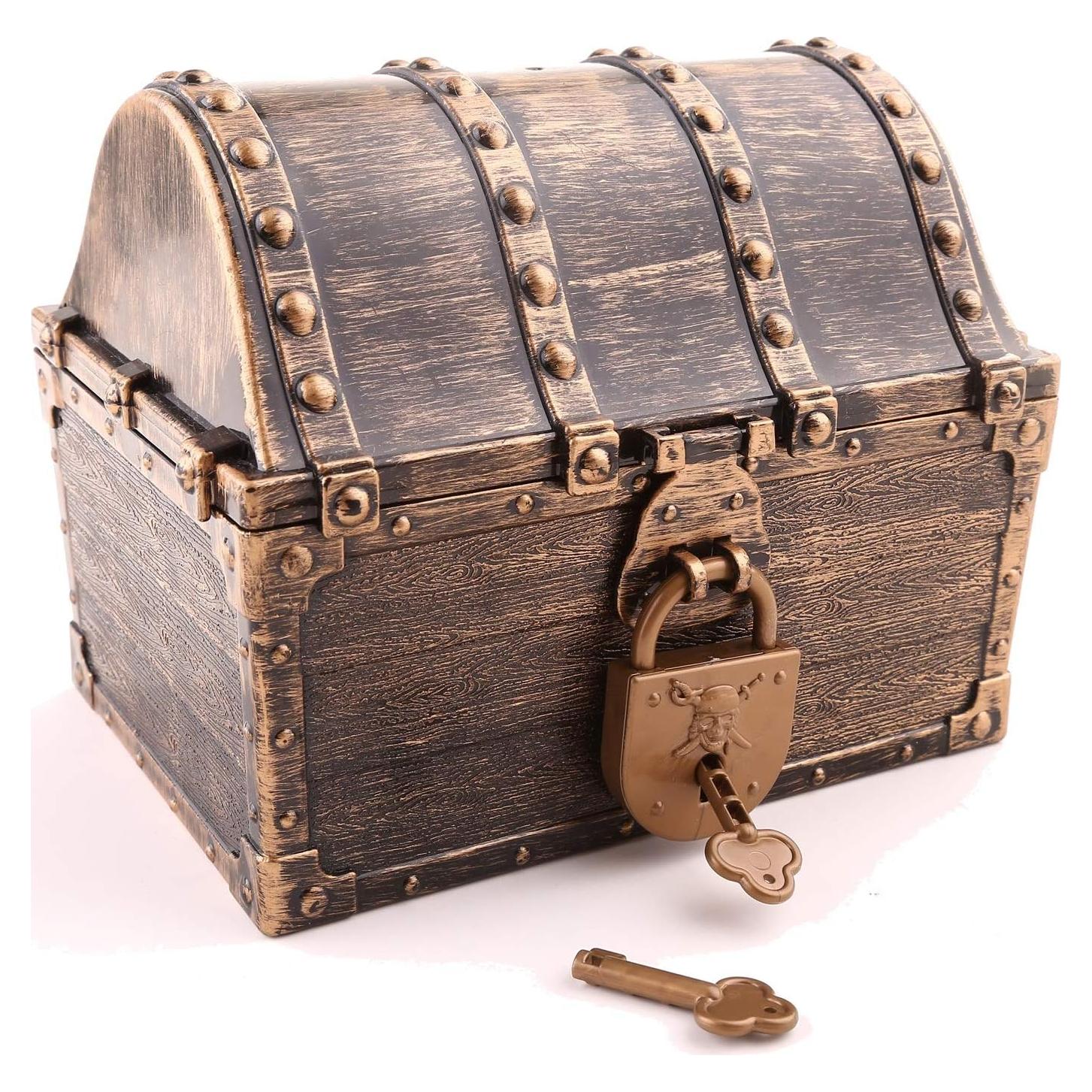 Cofre del Tesoro Pirata Lingway Toys 22x16x17.5 cm Vintage