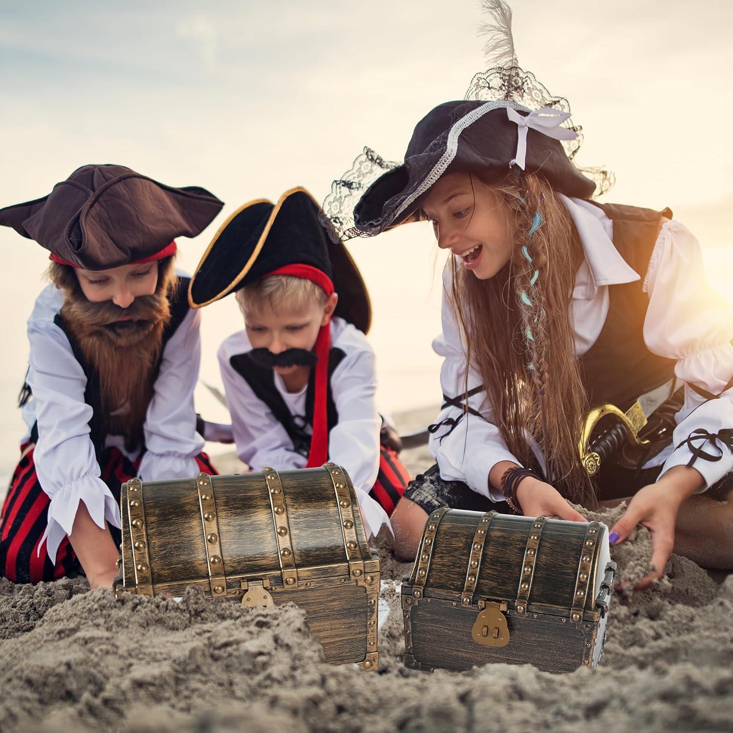 Cofre del Tesoro Pirata Lingway Toys 22x16x17.5 cm Vintage