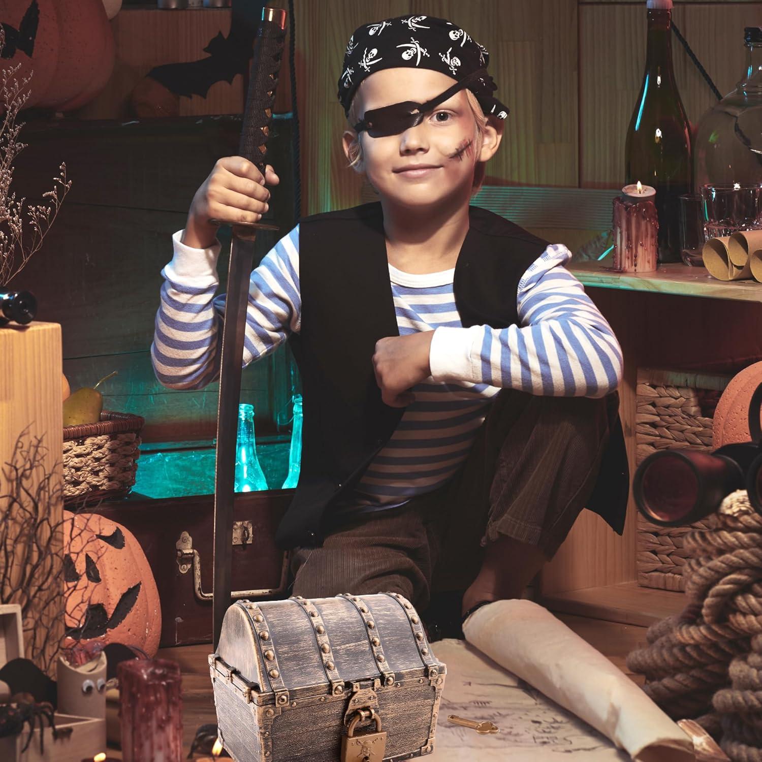 Cofre del Tesoro Pirata Lingway Toys 22x16x17.5 cm Vintage