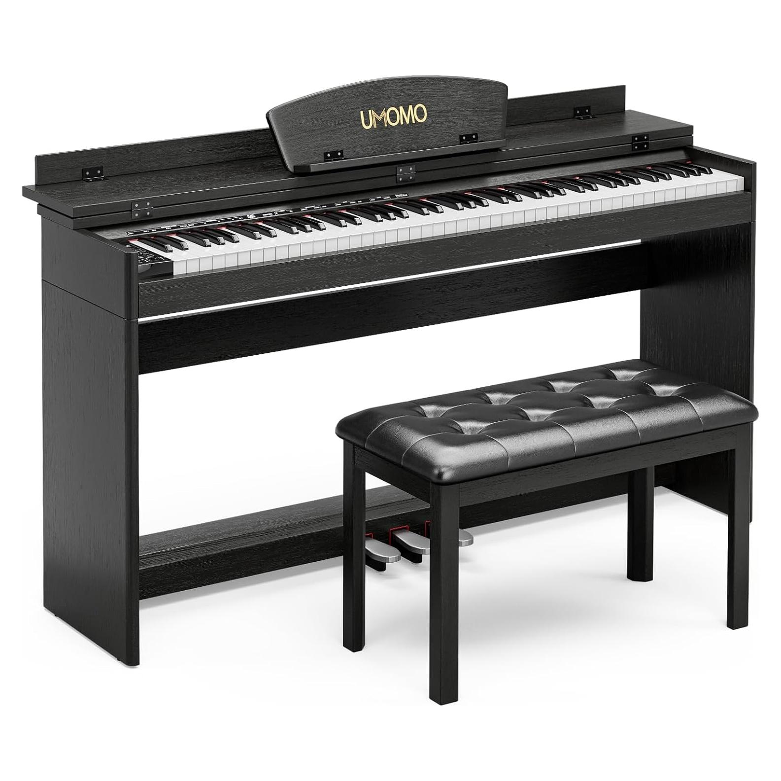 Teclado Piano Digital UMOMO U-710 88 Teclas Negro con Pedales