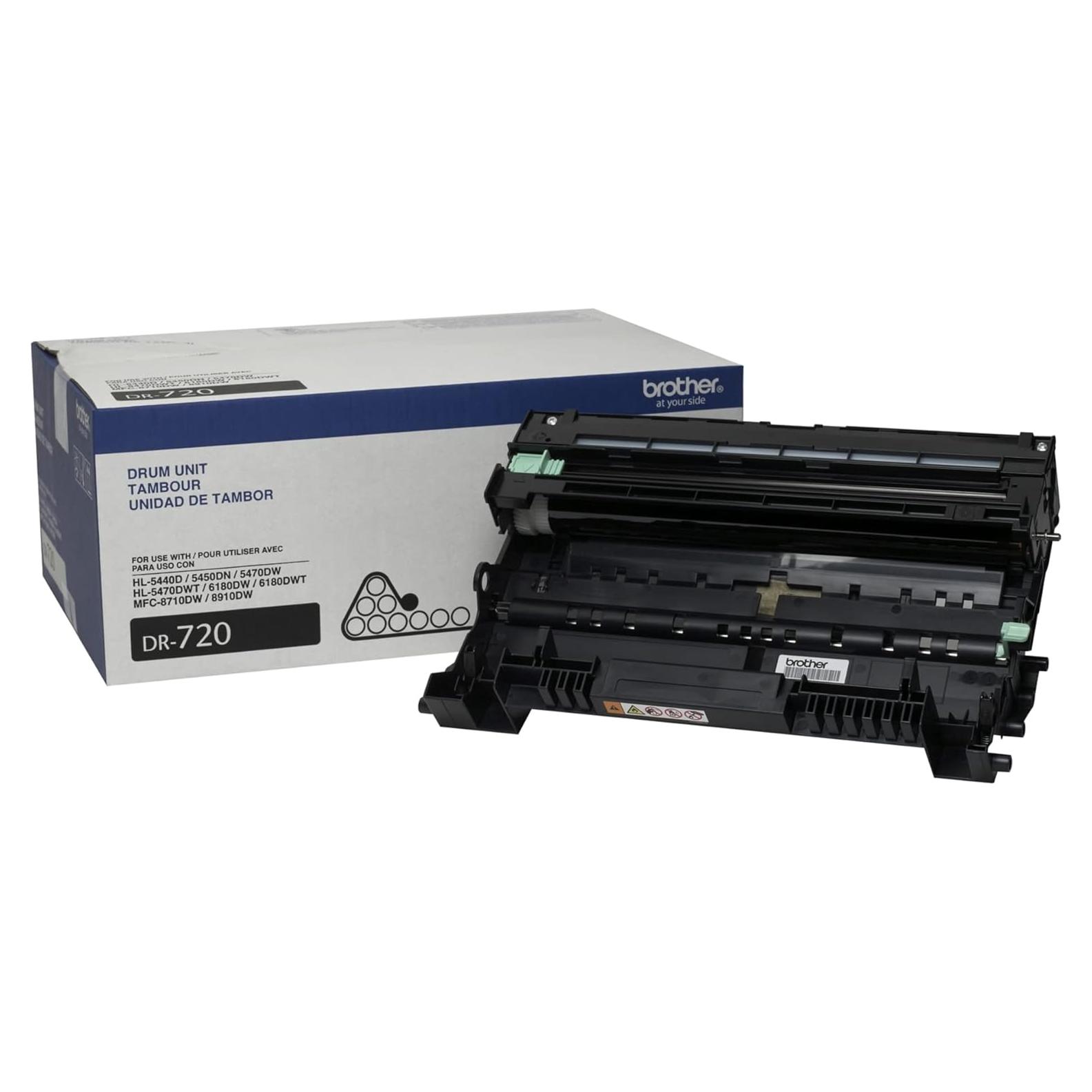 Unidad de tambor de tóner negra Brother DR720 - 30,000 páginas