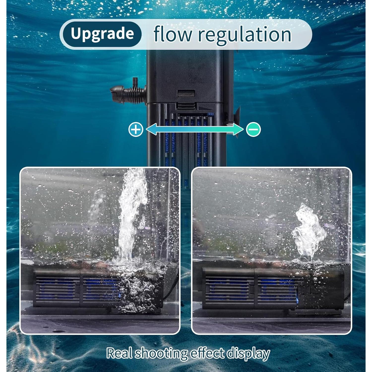 Filtro de Acuario TARARIUM YQP-1000F Flujo Ajustable 1000 LPH