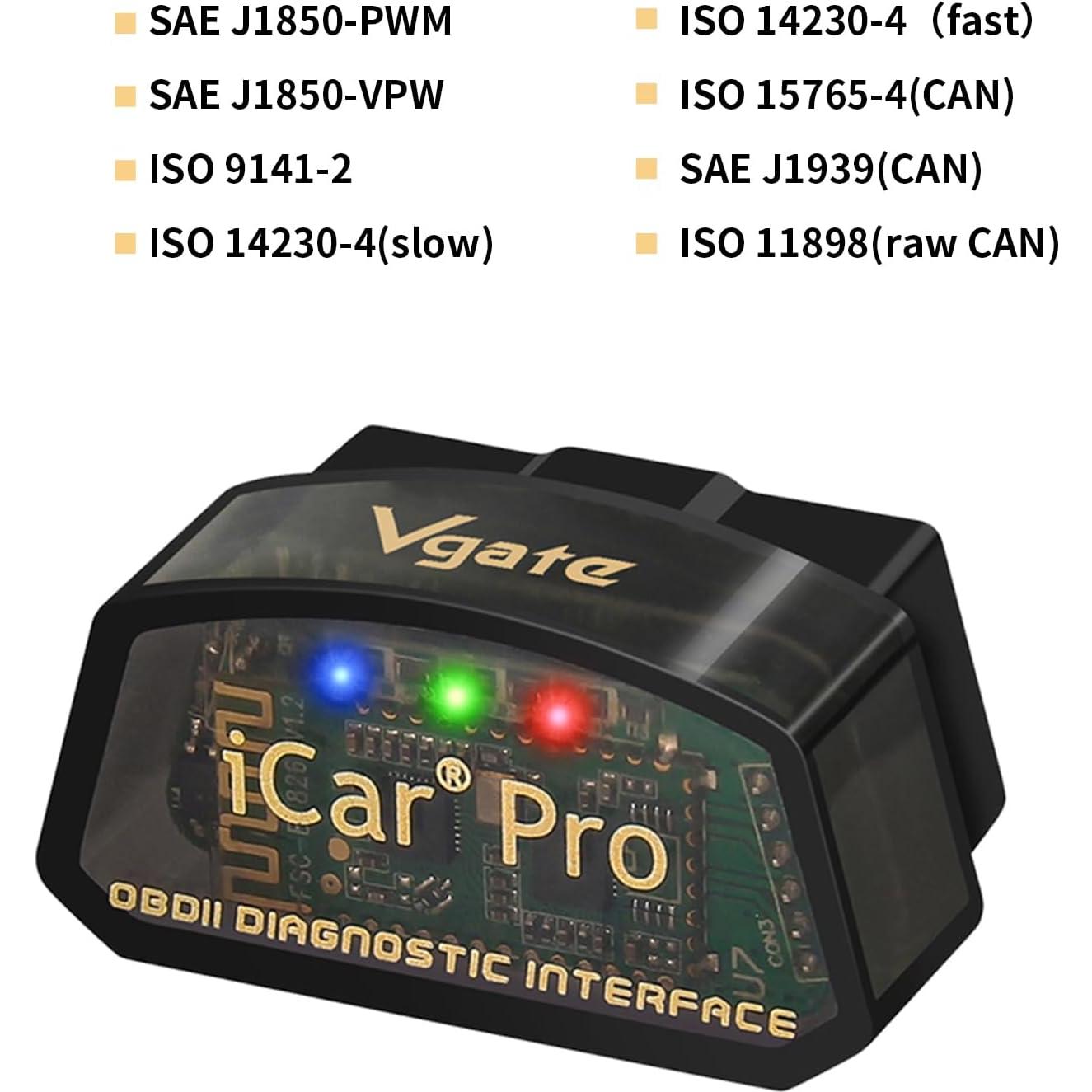 Escáner OBD2 Vgate iCar Pro 3.0 Bluetooth para Android y Windows