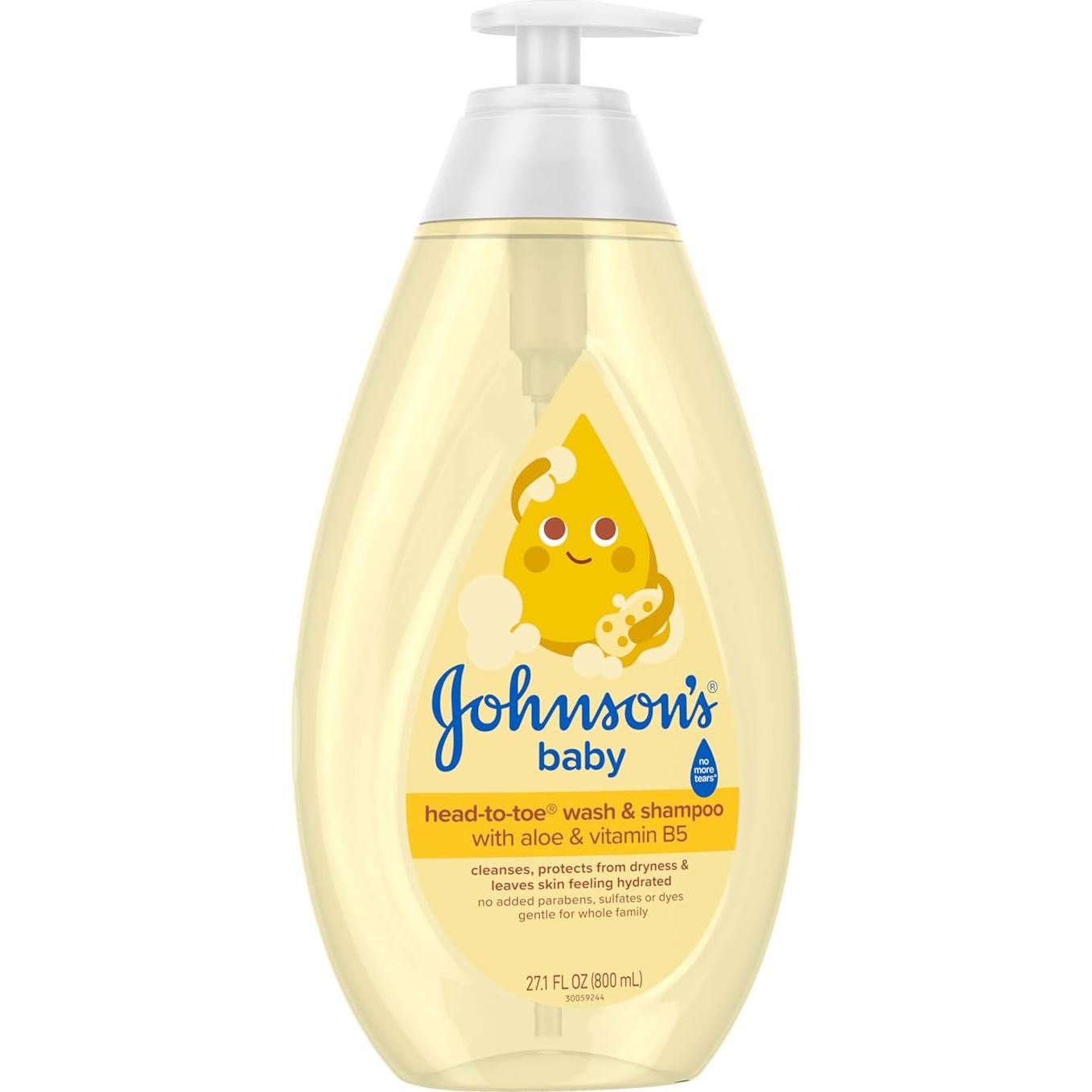 Jabón y Champú Johnson's Baby 2 en 1 800 ml Hipoalergénico