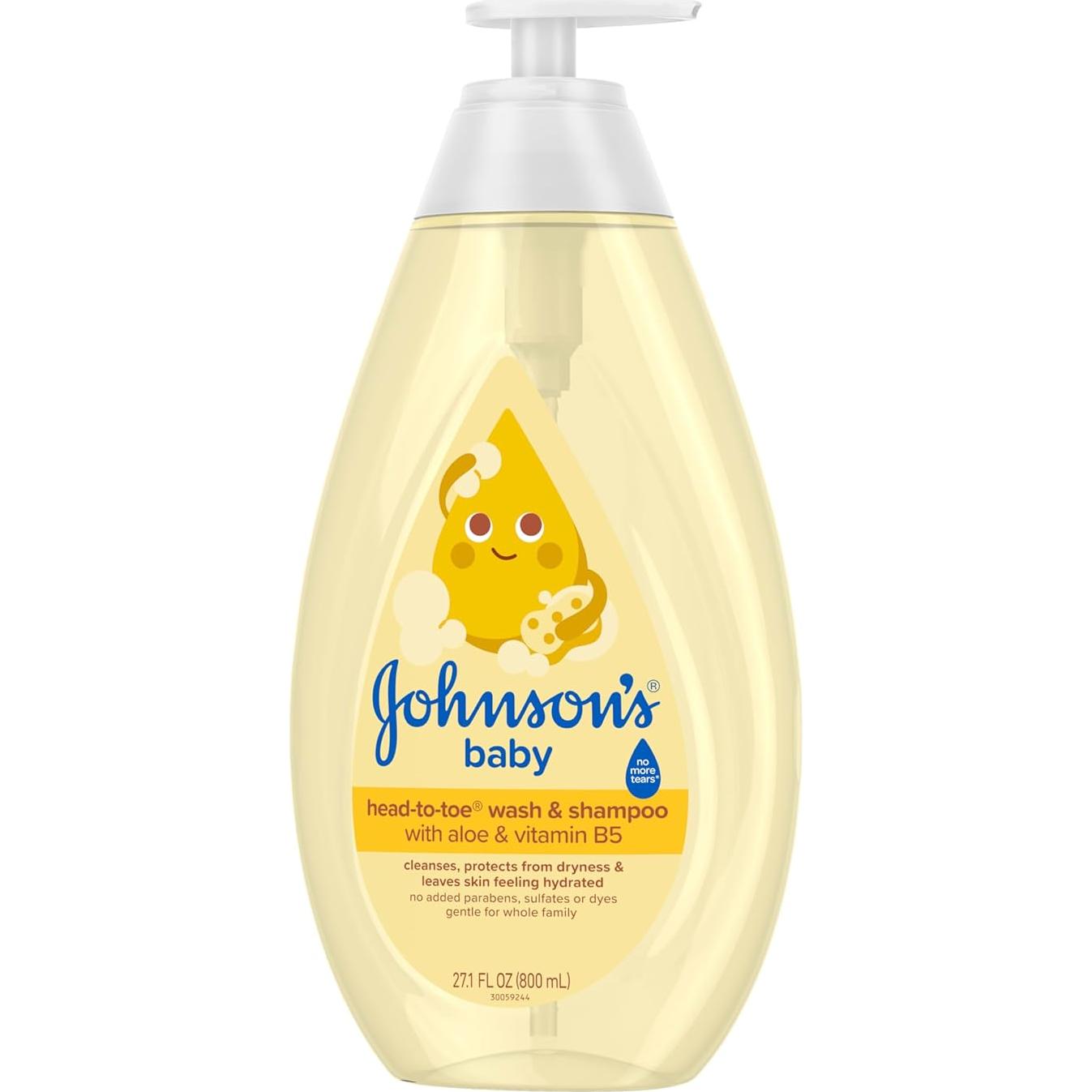 Jabón y Champú Johnson's Baby 2 en 1 800 ml Hipoalergénico