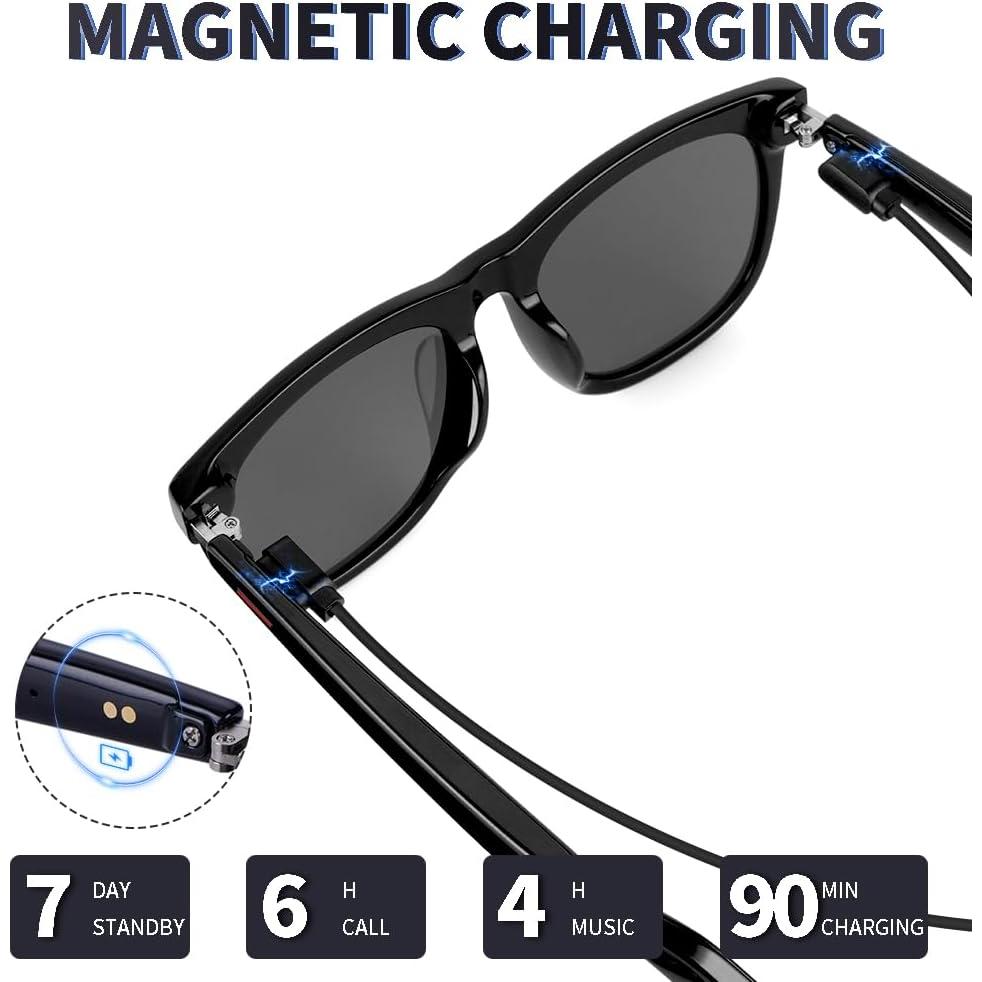 Gafas Inteligentes Bluetooth E10-C Unisex con Música y Control Táctil