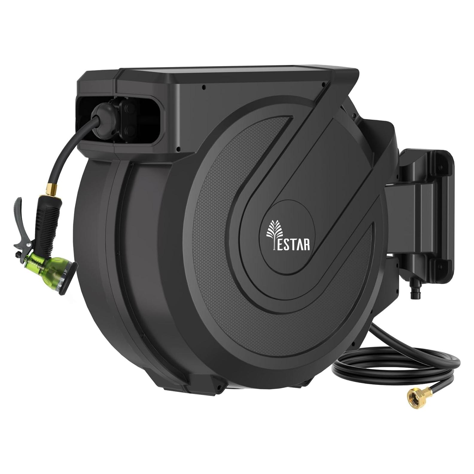 Carrete de Manguera de Jardín Retráctil Yestar 1/2" x 12 m