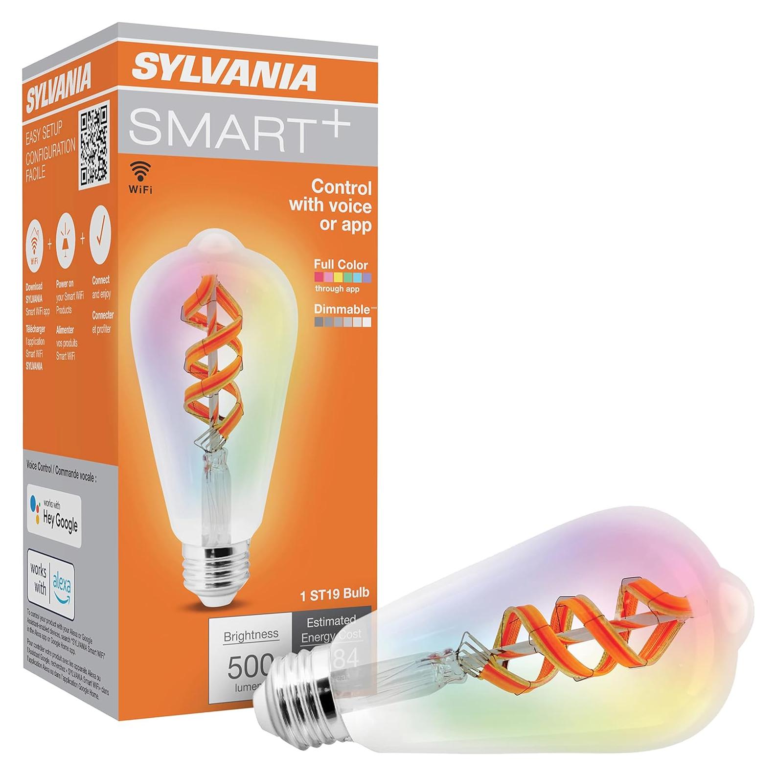 Bombilla LED inteligente Sylvania ST19 7W RGBW 2000K E26