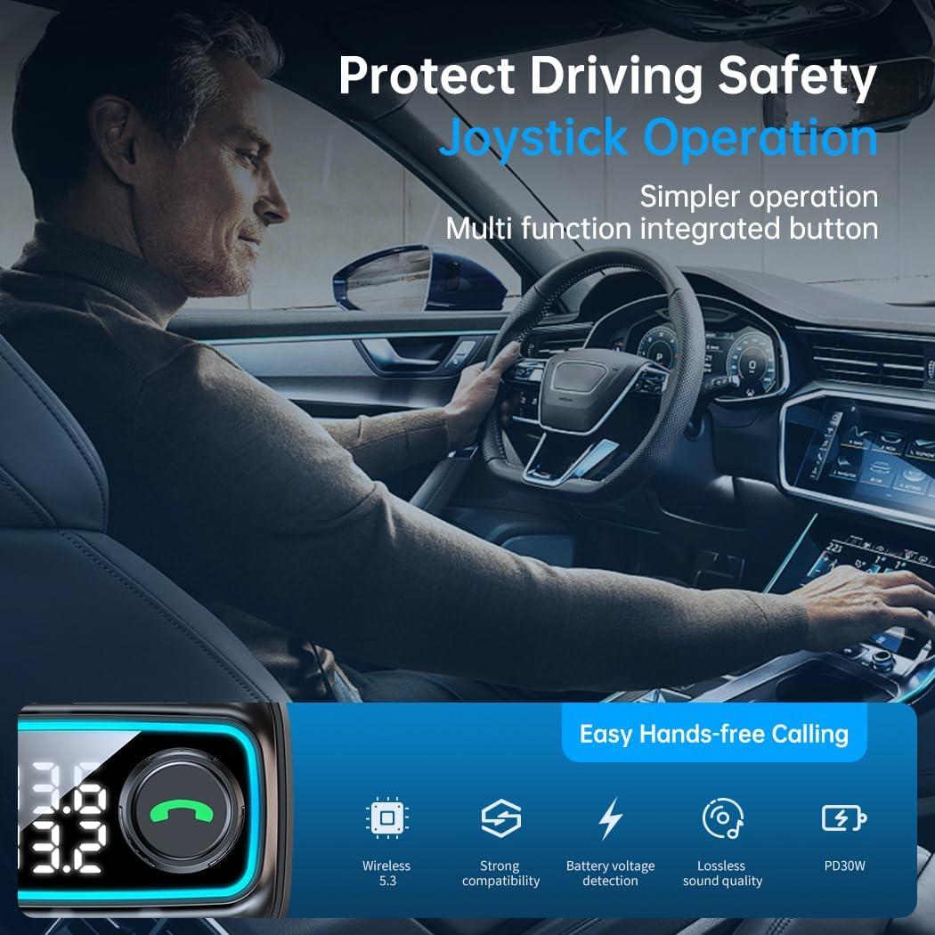 Adaptador Bluetooth 5.3 para Coche Shenzhenshi T01 Cargador 42W