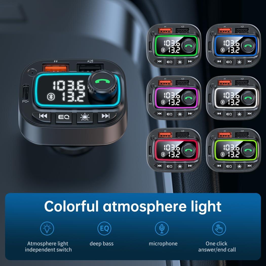 Adaptador Bluetooth 5.3 para Coche Shenzhenshi T01 Cargador 42W