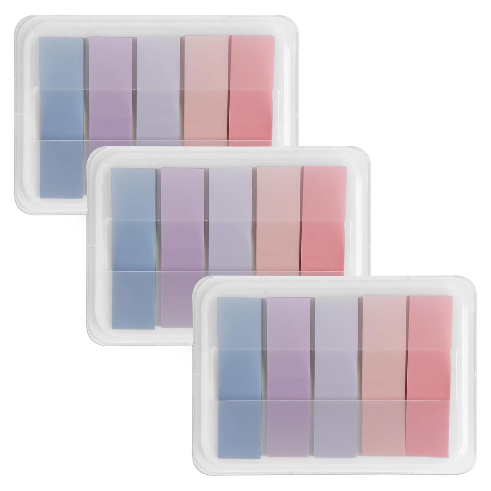 Pestañas Adhesivas Transparentes Essex Wares 300 Piezas 5 Colores