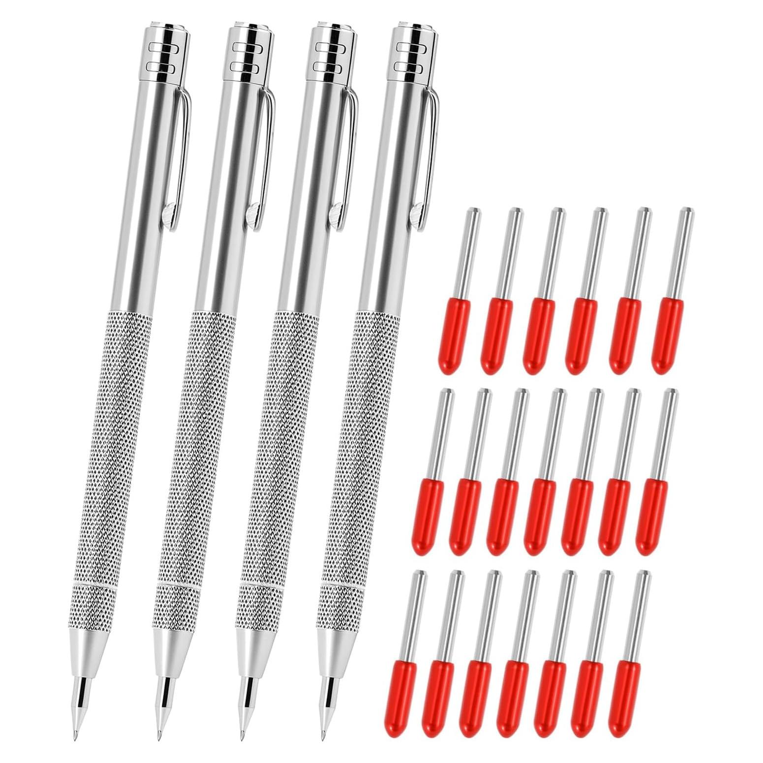 QWORK Scriber Carburo de Tungsteno 4 Piezas con 20 Puntas