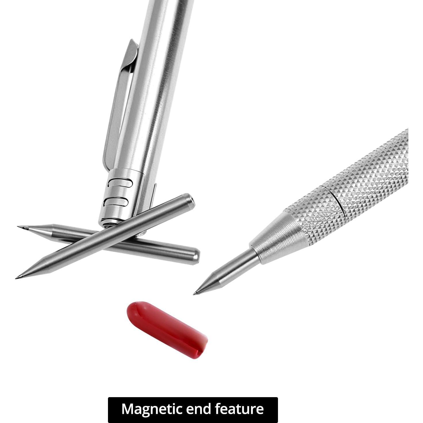 QWORK Scriber Carburo de Tungsteno 4 Piezas con 20 Puntas