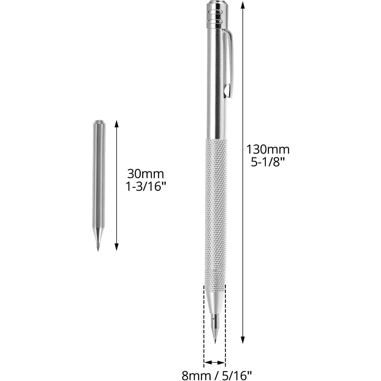 QWORK Scriber Carburo de Tungsteno 4 Piezas con 20 Puntas