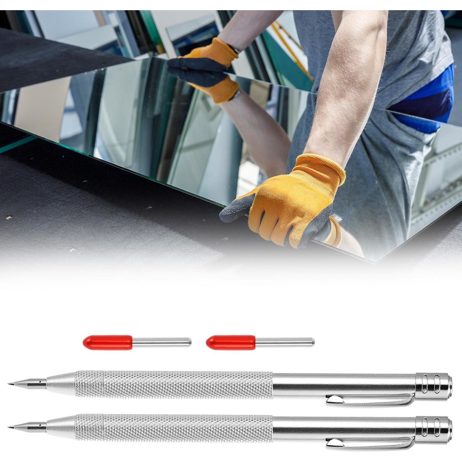 QWORK Scriber Carburo de Tungsteno 4 Piezas con 20 Puntas