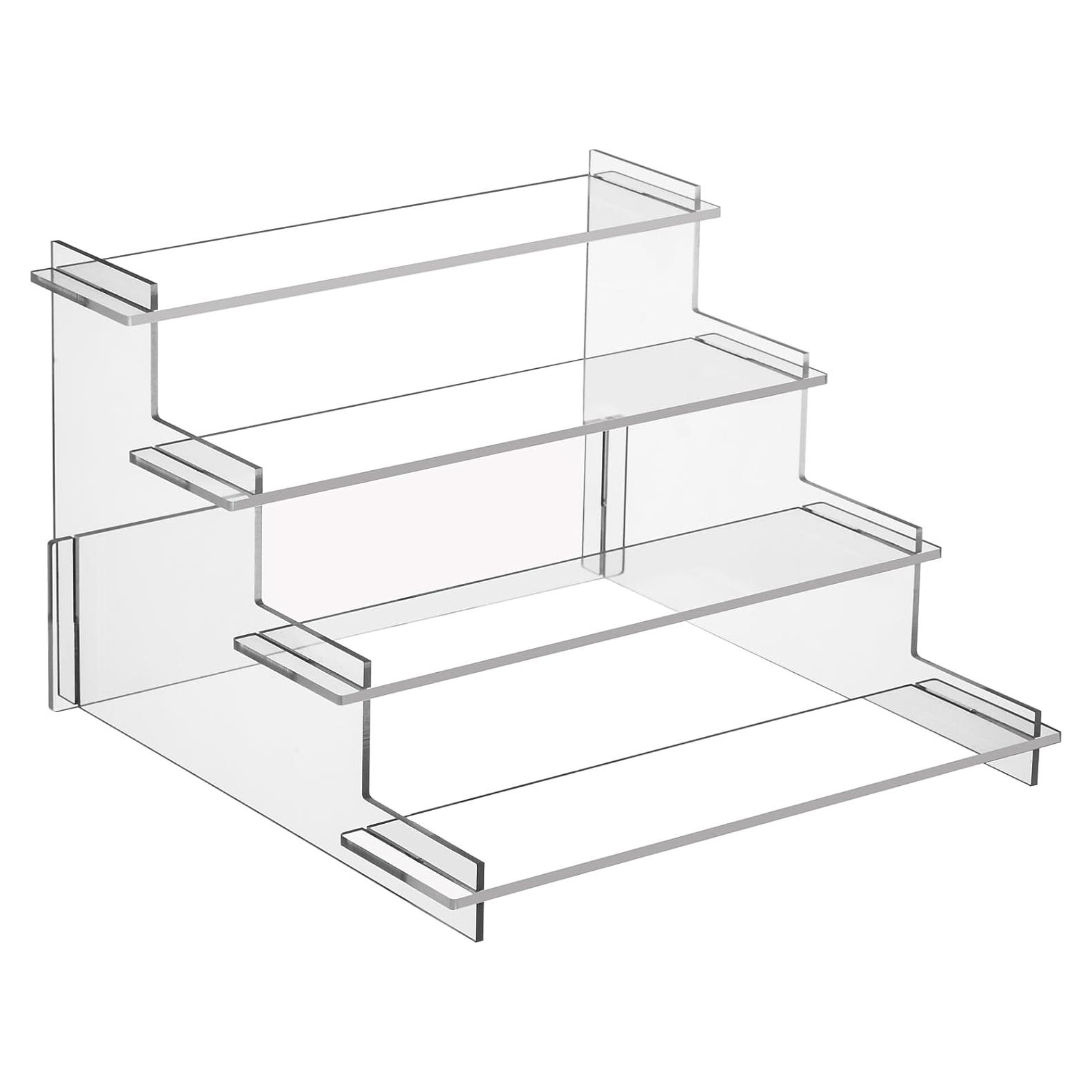 Soporte Acrílico de Exhibición 4 Niveles HENABLE para Perfumes y Cupcakes